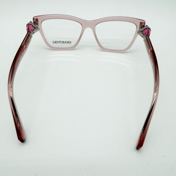Swarovski SK2021 Eyeglasses Transparent Pink Frames Demo Lenses 53-16-135 NEW - Picture 7 of 16